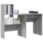 Preview: Schreibtisch Grau Sonoma 131,5 x 50 x 106,5 cm Holzwerkstoff