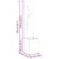 Preview: Garten Sichtschutz-Leinwand Floral Anthrazit 32 x 140 cm