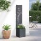 Preview: Garten Sichtschutz-Leinwand Floral Anthrazit 32 x 140 cm