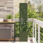 Preview: ARDEBO.de - Garten Sichtschutz-Leinwand Floral Olivgrün 32 x 140 cm