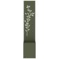 Preview: Garten Sichtschutz-Leinwand Floral Olivgrün 32 x 140 cm
