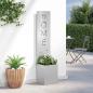 Preview: ARDEBO.de - Garten Sichtschutz-Leinwand Silber 32 x 140 cm Edelstahl