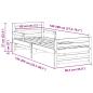 Preview: Ausziehbares Bettgestell für Kinder Other Wachsbraun