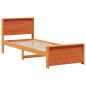 Preview: Bettgestell Wachsbraun 90 x 200 cm Massivholz Kiefer