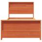 Preview: Bettgestell Wachsbraun 90 x 200 cm Massivholz Kiefer