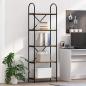 Preview: ARDEBO.de - Regal Eiche handwerklich 60 x 30 x 183 cm Holzwerkstoff