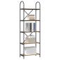 Preview: Regal Eiche handwerklich 60 x 30 x 183 cm Holzwerkstoff