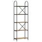 Preview: Regal Eiche handwerklich 60 x 30 x 183 cm Holzwerkstoff