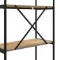 Preview: Regal Eiche handwerklich 60 x 30 x 183 cm Holzwerkstoff