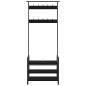 Preview: ARDEBO.de - Kleiderständer Schwarze Eiche 75 x 34 x 184 cm Holzwerkstoff