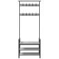 Preview: Kleiderständer Grau Sonoma 75 x 34 x 184 cm Holzwerkstoff