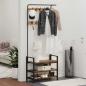 Preview: Kleiderständer mit Regal Altholz 75 x 34 x 184 cm Holzwerkstoff