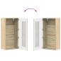Preview: Wandmontierter Schrank mit Regal Sonoma Eiche 55 x 29 x 100 cm