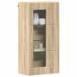 Preview: Wandmontierter Schrank mit Regal Sonoma Eiche 55 x 29 x 100 cm