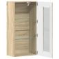 Preview: Wandmontierter Schrank mit Regal Sonoma Eiche 55 x 29 x 100 cm