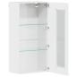 Preview: Wandmontierter Schrank mit Tür Hochglanz-Weiß 55 x 29 x 100 cm
