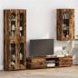 Preview: ARDEBO.de - Wandmontierter Schrank mit Regal Räuchereiche 55 x 29 x 100 cm