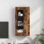 Preview: Wandmontierter Schrank mit Regal Räuchereiche 55 x 29 x 100 cm