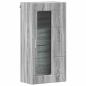 Preview: Wandmontierter Schrank mit Regal Grau Sonoma 55 x 29 x 100 cm