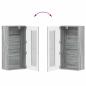 Preview: Wandmontierter Schrank mit Regal Grau Sonoma 55 x 29 x 100 cm