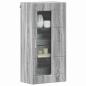 Preview: Wandmontierter Schrank mit Regal Grau Sonoma 55 x 29 x 100 cm