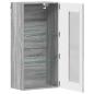 Preview: Wandmontierter Schrank mit Regal Grau Sonoma 55 x 29 x 100 cm