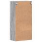 Preview: Wandmontierter Schrank mit Regal Grau Sonoma 55 x 29 x 100 cm