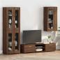 Preview: ARDEBO.de - Wandmontierter Schrank mit Regal Braune Eiche 55 x 29 x 100 cm