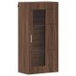 Preview: Wandmontierter Schrank mit Regal Braune Eiche 55 x 29 x 100 cm