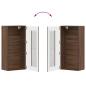 Preview: Wandmontierter Schrank mit Regal Braune Eiche 55 x 29 x 100 cm
