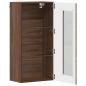 Preview: Wandmontierter Schrank mit Regal Braune Eiche 55 x 29 x 100 cm