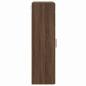 Preview: Wandmontierter Schrank mit Regal Braune Eiche 55 x 29 x 100 cm