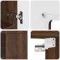 Preview: Wandmontierter Schrank mit Regal Braune Eiche 55 x 29 x 100 cm