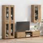 Preview: ARDEBO.de - Wandmontierter Schrank Eiche handwerklich 55 x 29 x 100 cm