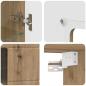 Preview: Wandmontierter Schrank Eiche handwerklich 55 x 29 x 100 cm