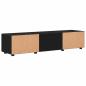 Preview: TV-Schränk mit Regal Schwarz 150 x 39 x 30 cm Holzwerkstoff