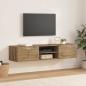 Preview: ARDEBO.de - TV-Schränk Eiche handwerklich 150 x 39 x 30 cm Holzwerkstoff