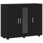 Preview: Sideboard mit Regal Schwarz 55.5 x 29 x 100 cm Holzwerkstoff