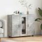 Preview: ARDEBO.de - Sideboard mit Regal Betongrau 55.5 x 29 x 100 cm Holzwerkstoff