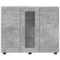 Preview: Sideboard mit Regal Betongrau 55.5 x 29 x 100 cm Holzwerkstoff