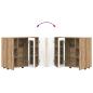 Preview: Sideboard Eiche handwerklich 55.5 x 29 x 100 cm Holzwerkstoff