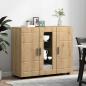 Preview: Sideboard Eiche handwerklich 55.5 x 29 x 100 cm Holzwerkstoff