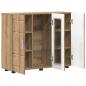 Preview: Sideboard Eiche handwerklich 55.5 x 29 x 100 cm Holzwerkstoff
