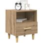 Preview: Nachttisch Eiche handwerklich 40 x 35 x 47,5 cm Holzwerkstoff