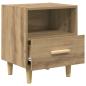 Preview: Nachttisch Eiche handwerklich 40 x 35 x 47,5 cm Holzwerkstoff