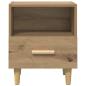 Preview: Nachttisch 2 pcs Eiche handwerklich 40 x 35 x 47,5 cm