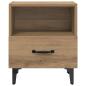 Preview: Nachttisch 2 pcs Eiche handwerklich 40 x 35 x 47,5 cm