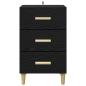 Preview: Nachttisch Schwarze Eiche 40 x 40 x 66 cm Holzwerkstoff