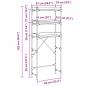 Preview: Waschmaschinenregal mit Regal 67 x 25 x 163 cm Holzwerkstoff