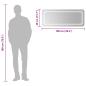 Preview: LED-Badspiegel 100x40 cm